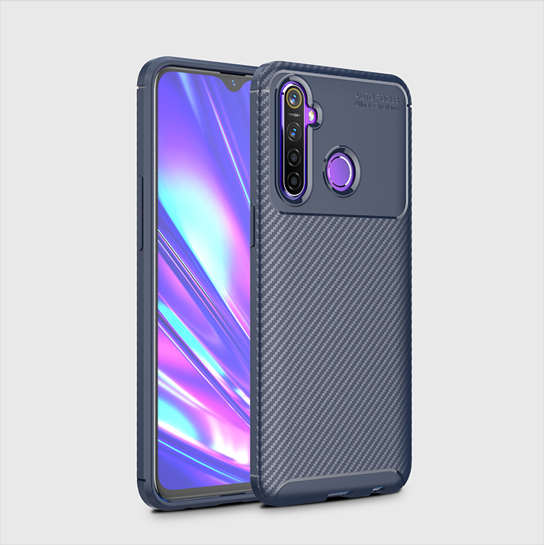 เคส Realme 5 Pro #เคสฝาหลังนิ่ม Carbon Fiber Anti-drop TPU Protection