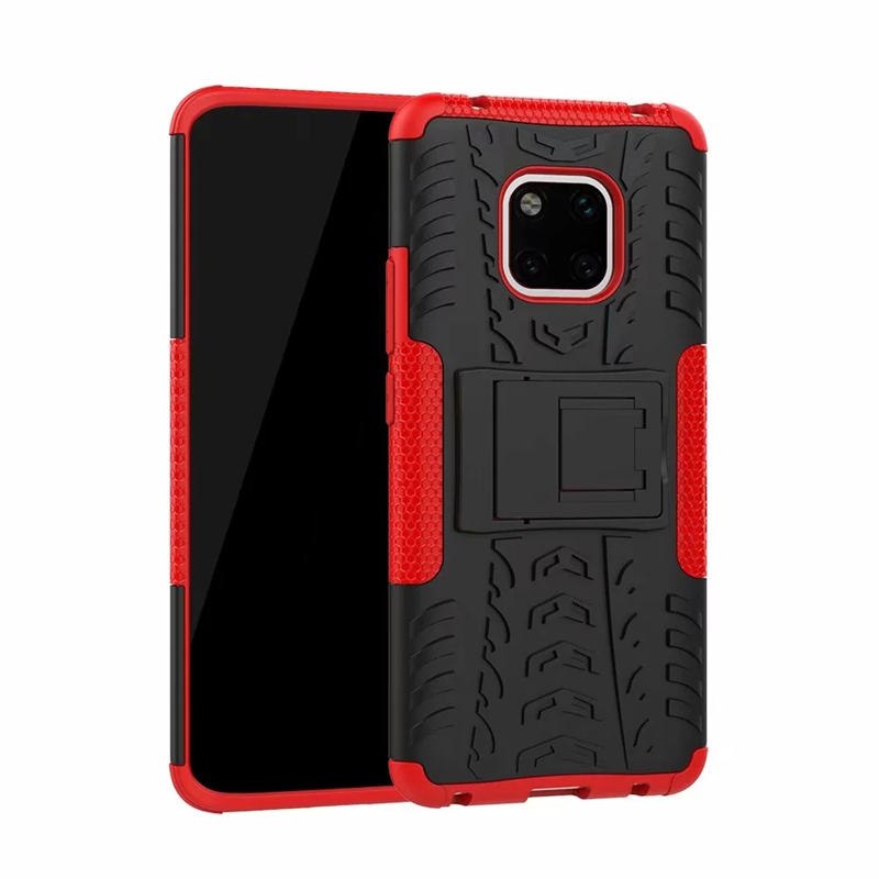 Case Huawei Mate 20 Pro #เคสฝาหลังกันลื่น Cool Tyre Pattern Kickstand (PC + TPU)