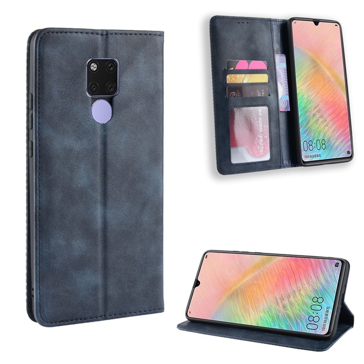 Case Huawei Mate 20 X #เคสฝาพับปกหนังสไตล์วินเทจดูดซับอัตโนมัติแบบกระเป๋าสตางค์