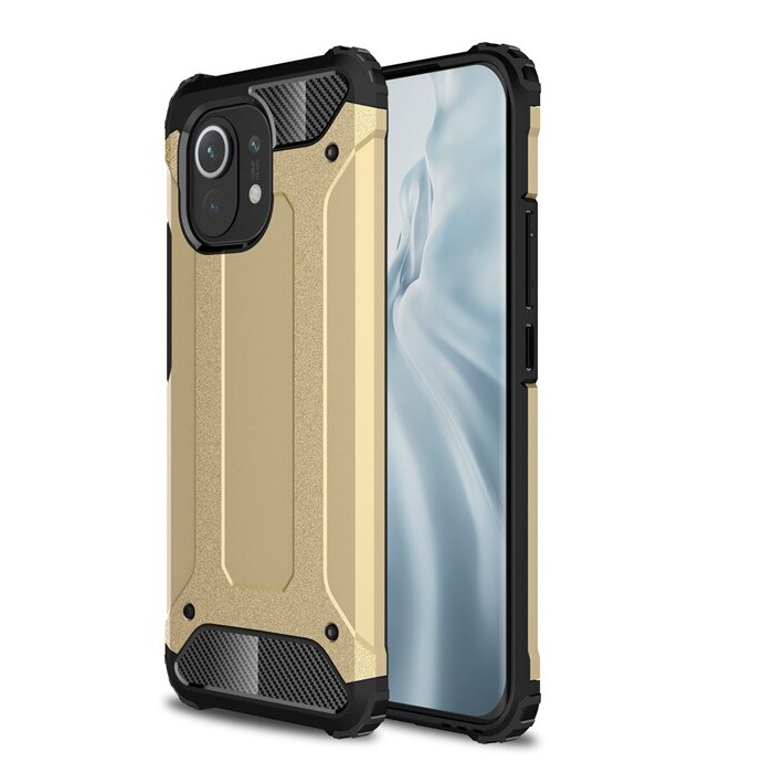 เคส Xiaomi Mi 11 #เคสฝาหลังเกราะป้องกัน ไฮบริด พลาสติก+TPU Heavy Duty Rugged Hybrid