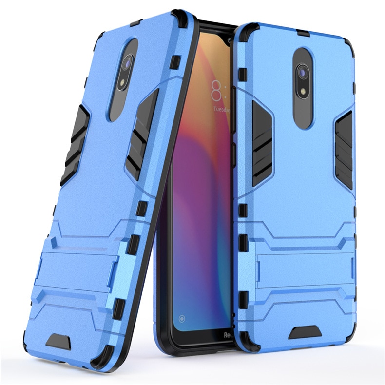 Case Xiaomi Redmi 8A #เคสฝาหลังพลาสติก ไฮบริด TPU + Kickstand