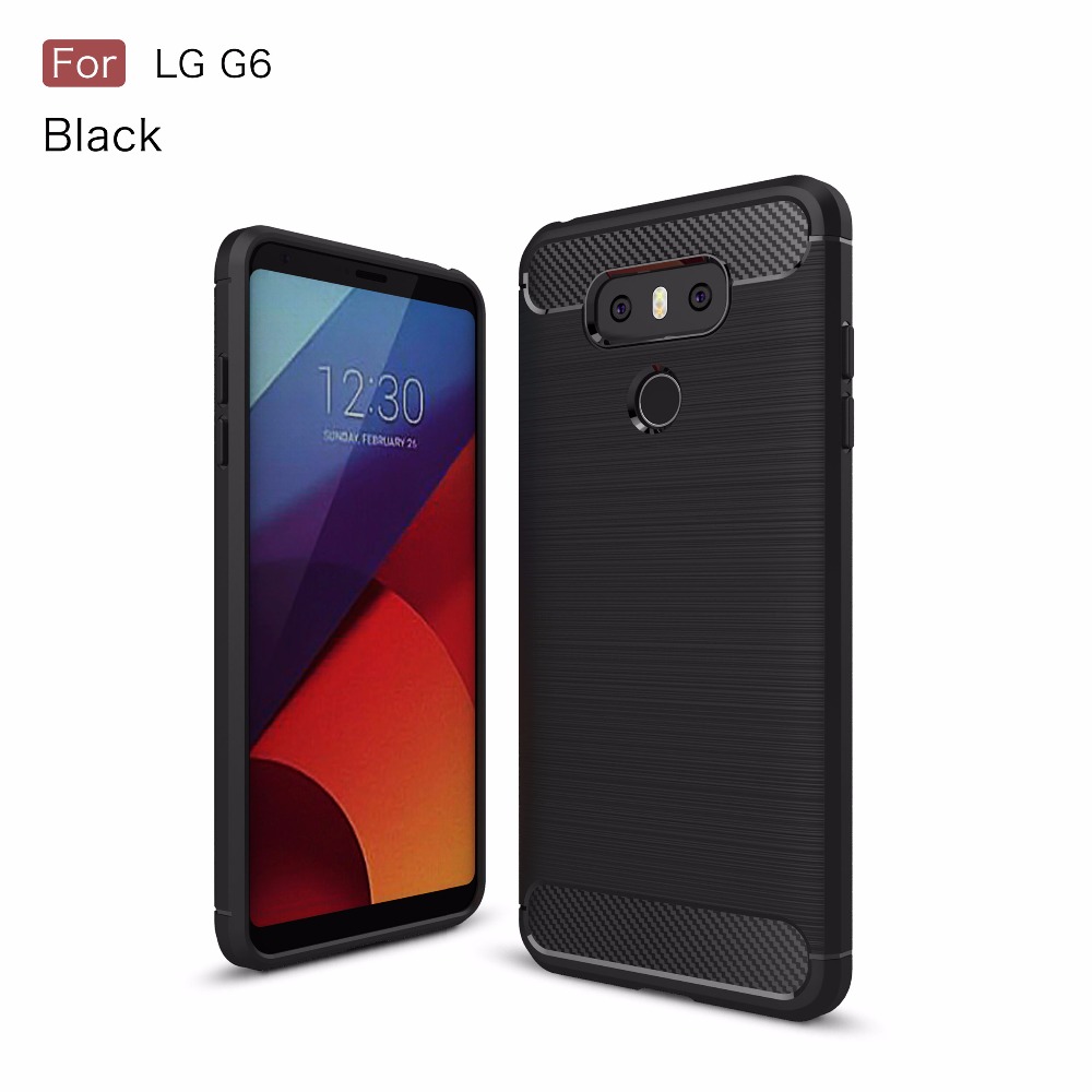 Case LG G6 #เคสฝาหลัง Brushed Carbon Fiber TPU สีสันสวยงาม