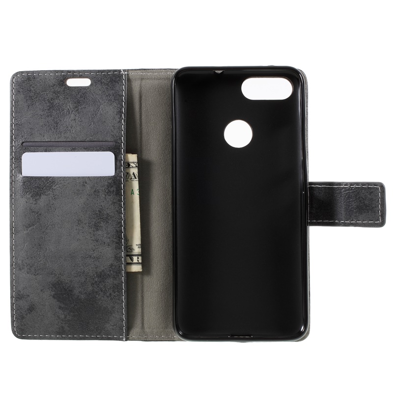 Case Asus ZenFone Max Plus (M1) ZB570TL #เคสฝาพับหนัง PU สไตล์วินเทจ คุณภาพดี