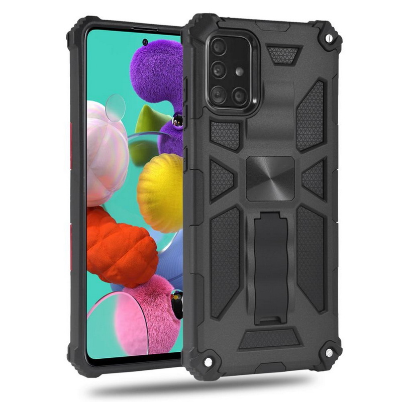 เคส Samsung Galaxy A51 #เคสฝาหลังพลาสติก ไฮบริด TPU + Kickstand