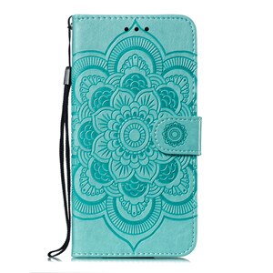 Case Samsung Galaxy A30/A20 #เคสฝาพับหนัง PU ปั้มลาย Imprint Mandala Flower