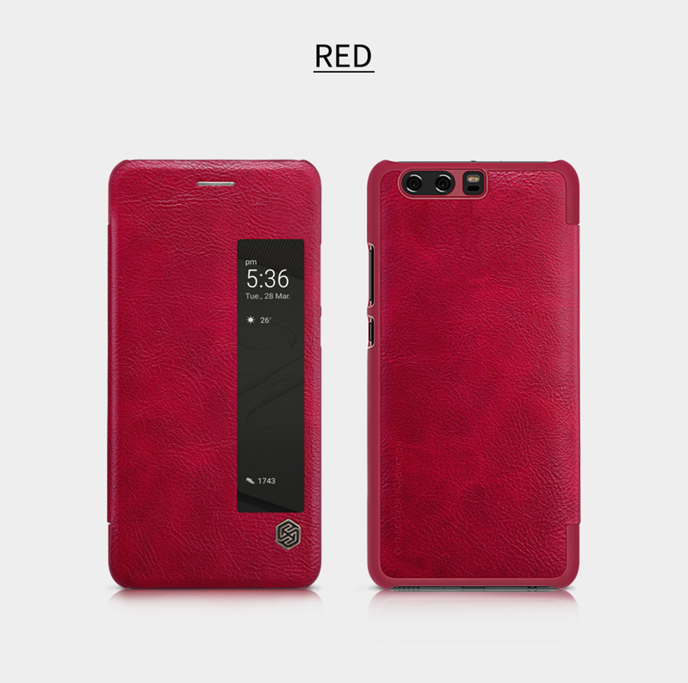 Case Huawei P10 plus เคสฝาพับ NILLKIN มีช่องวิว Qin Series View Window Awakening Smart Leather