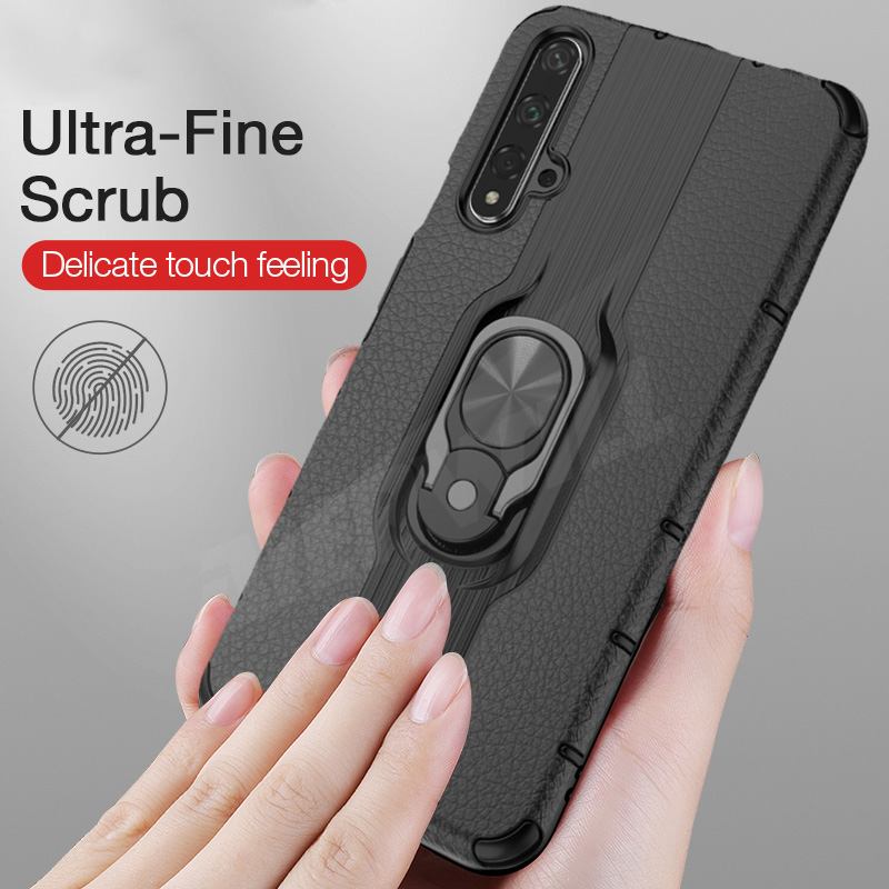 Case Huawei Nova 5T #เคสฝาหลังไฮบริดมีแหวนสวมนิ้ว Detachable Ring Holder Kickstand PC TPU Combo Case