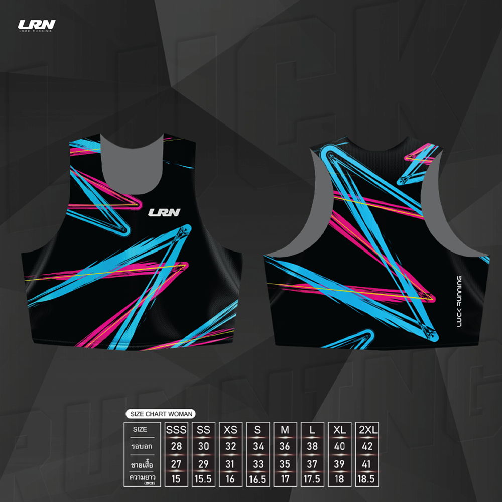 เสื้อกล้าม Crop woman ผ้า Air Flow Plus สำหรับวิ่งมาราธอน (AP08-04)