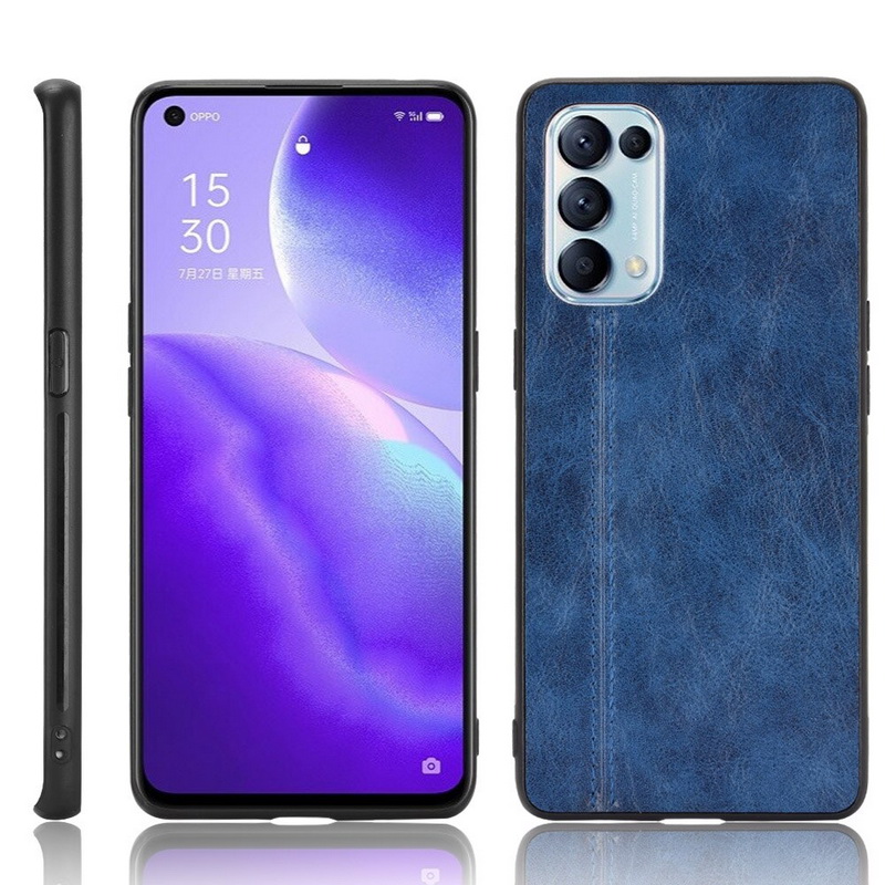 เคส OPPO Reno 5 5G #เคสฝาหลังเคลือบหนัง PU