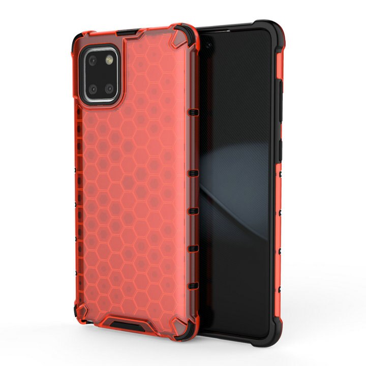 เคส Samsung Galaxy Note 10 Lite #เคสฝาหลังกันกระแทก Honeycomb Shock Absorber TPU + PC + Silicone Hybrid