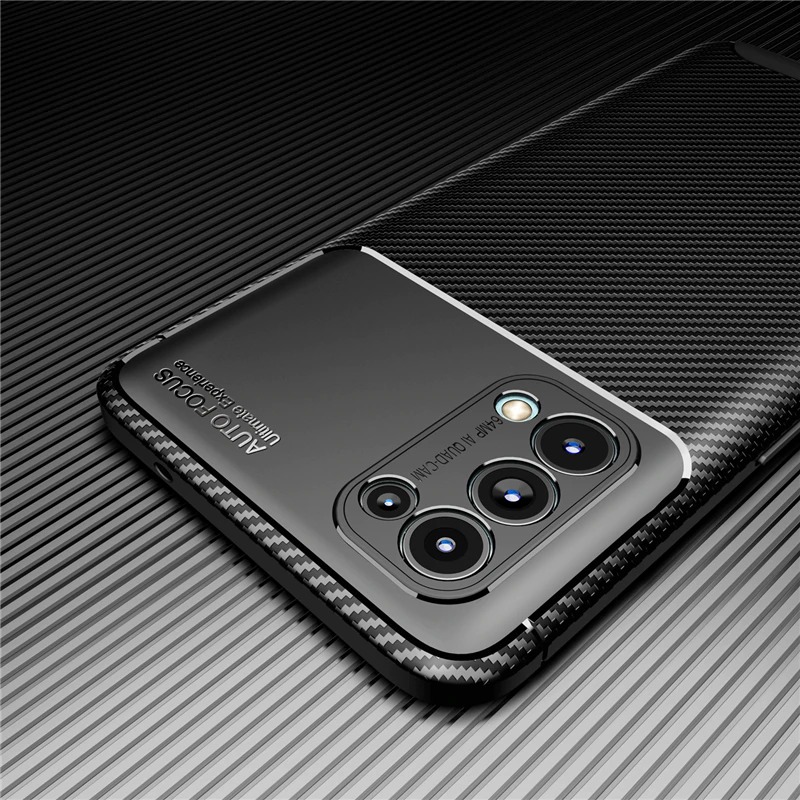 เคส OPPO Reno 6 Pro 5G #เคสฝาหลังนิ่ม Carbon Fiber Anti-drop TPU Protection