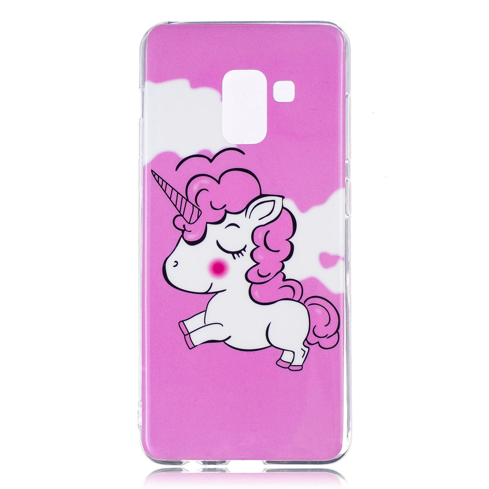 Case Samsung Galaxy A8 2018 #เคสฝาหลัง TPU รูปแบบการพิมพ์ลายและเรืองแสงในที่มืดได้ดี