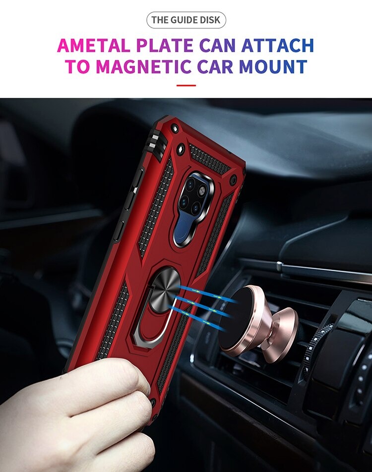 Case Huawei Mate 20 X #เคสฝาหลัง Hybrid TPU+PC มีแหวนสวมนิ้ว