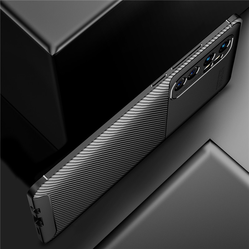 Case Xiaomi Mi Note 10 Lite #เคสฝาหลังนิ่ม Carbon Fiber Anti-drop TPU Protection