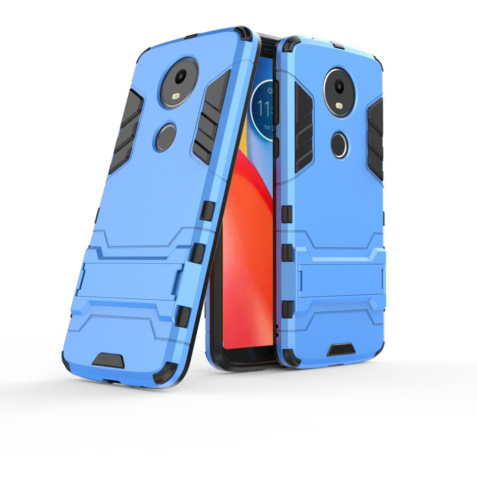 เคส Moto E5 Plus #เคสฝาหลังพลาสติก ไฮบริด TPU + Kickstand