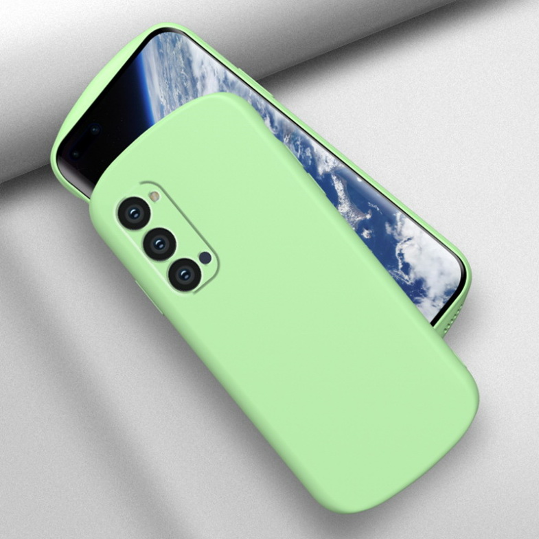เคส OPPO Reno 5 Pro 5G #เคสฝาหลังซิลิโคนนิ่มรูปไข่ High Quality Oval Liquid Silicone Matte Casing Soft Cover