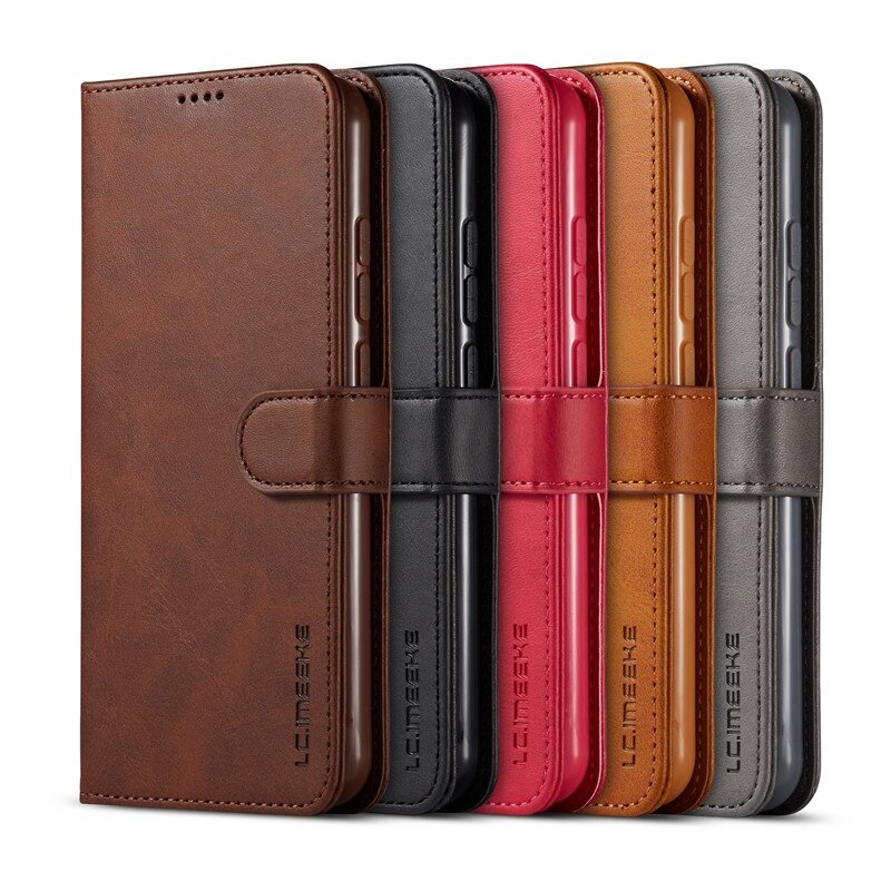 เคส Redmi Note 9T 5G #เคสฝาพับหนัง PU LC.IMEEKE คุณภาพดีสไตล์กระเป๋าสตางค์พร้อมช่องใส่การ์ด