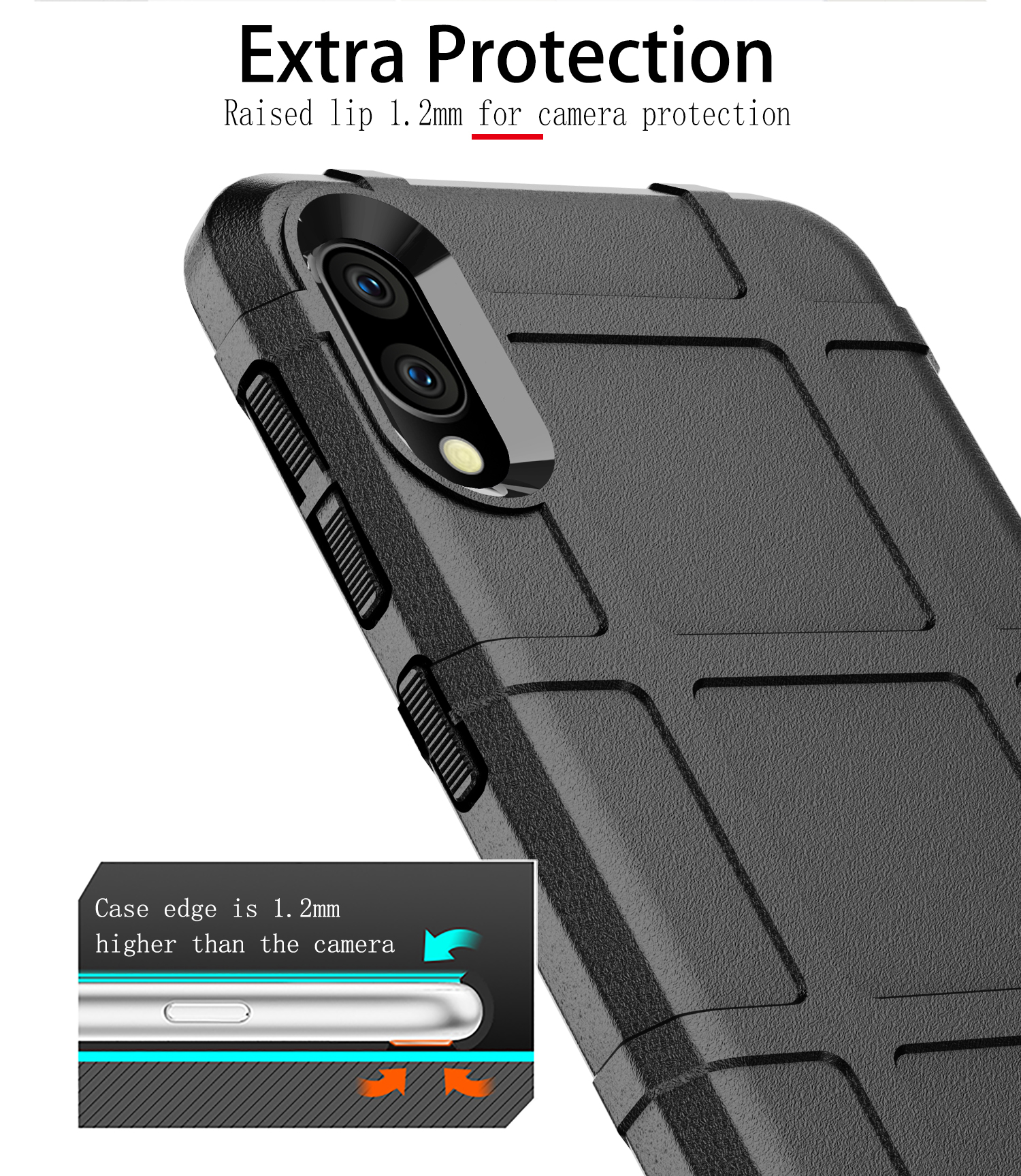 Case Samsung Galaxy A10 #เคสฝาหลัง Rugged Shield Series Soft Silicone Shock Absorption Matte กันกระแทก
