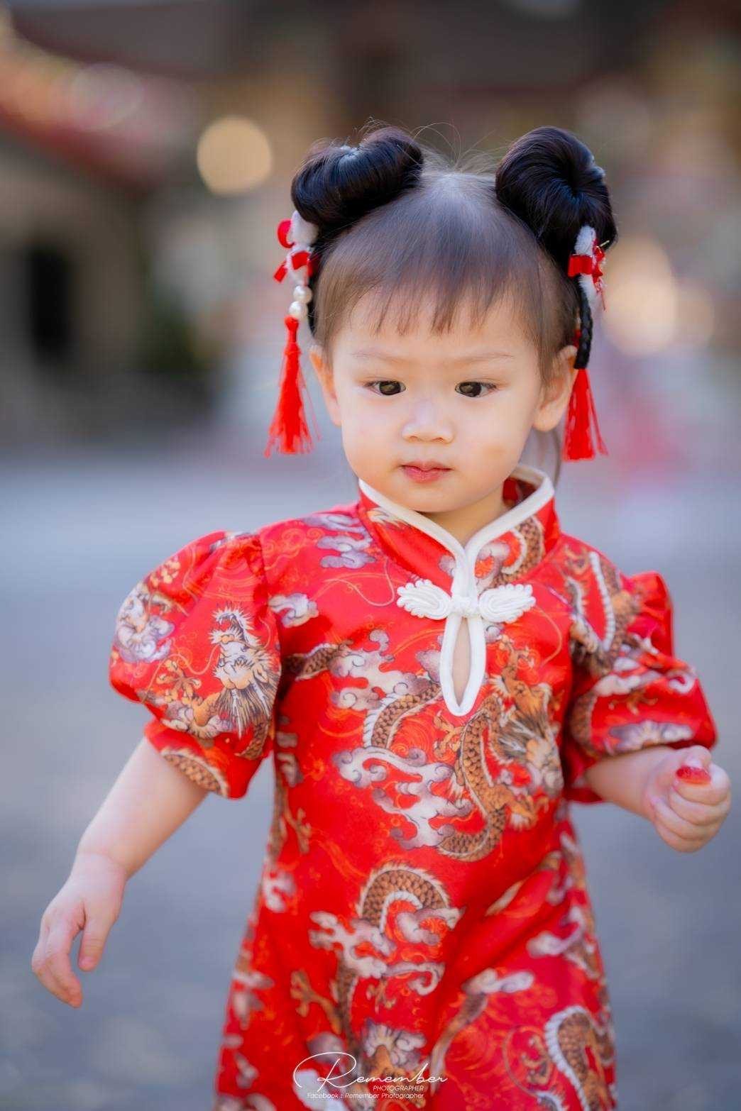 เดรสตรุษจีน แม่ลูก