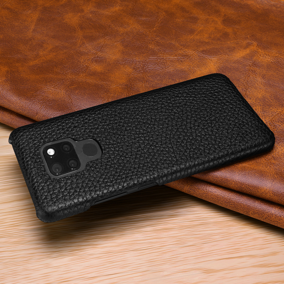 Case Huawei Mate 20 #เคสฝาหลังหุ้มหนังวัวแท้คุณภาพดี Top Layer Cowhide Leather Coated Plastic