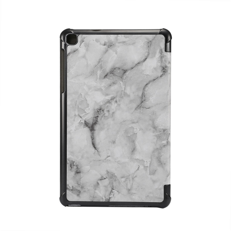 Case Samsung Galaxy Tab A7 Lite 8.7" T220 T225 #เคสฝาพับปกสามพับลายเนื้อหินอ่อน Marble Texture Tri-fold PU Leather + PC Stand Tablet Shell