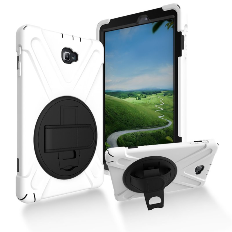 เคส Samsung Galaxy Tab A 10.1 (2016) with S Pen P580 P585 #เคสฝาหลังกันกระแทก X-Shape 360 Degree Rotary Kickstand PC + Silicone มีสายคล้อง