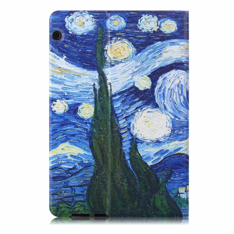 เคส Huawei MediaPad T5 10 #เคสฝาพับหนัง PU พิมพ์ลาย Pattern Printing PU Leather