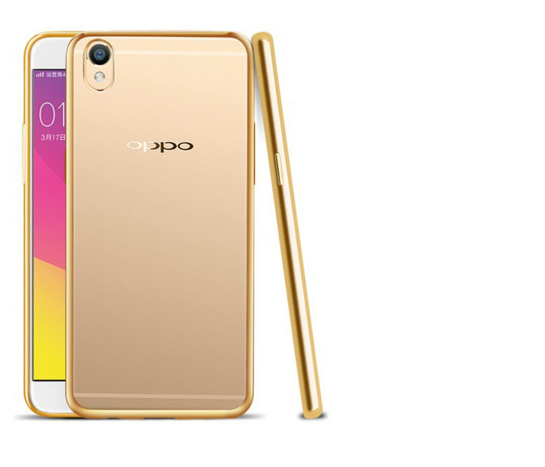 เคส OPPO R7s #เคสฝาหลัง TPU นิ่มโปร่งใสขอบเงากันรอยขีดข่วนได้ดี