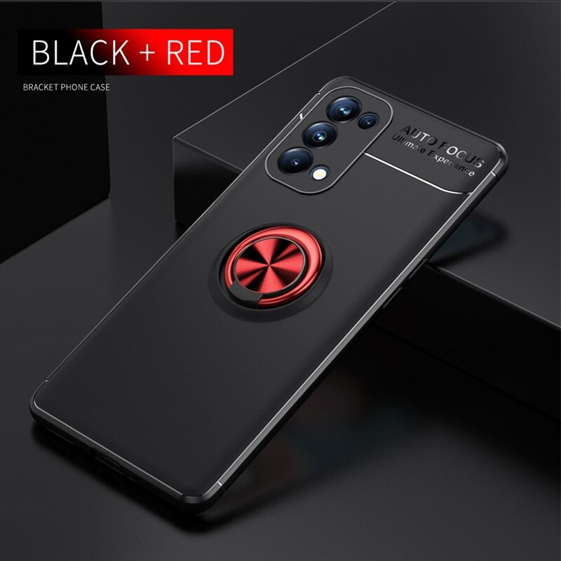 เคส OPPO Reno 6Z 5G #เคสฝาหลัง Soft TPU Finger Ring Kickstand (แผ่นโลหะแบบ Built-in) Soft TPU (สินค้าตัวอย่างสินค้าจริงตรงตามรุ่น)