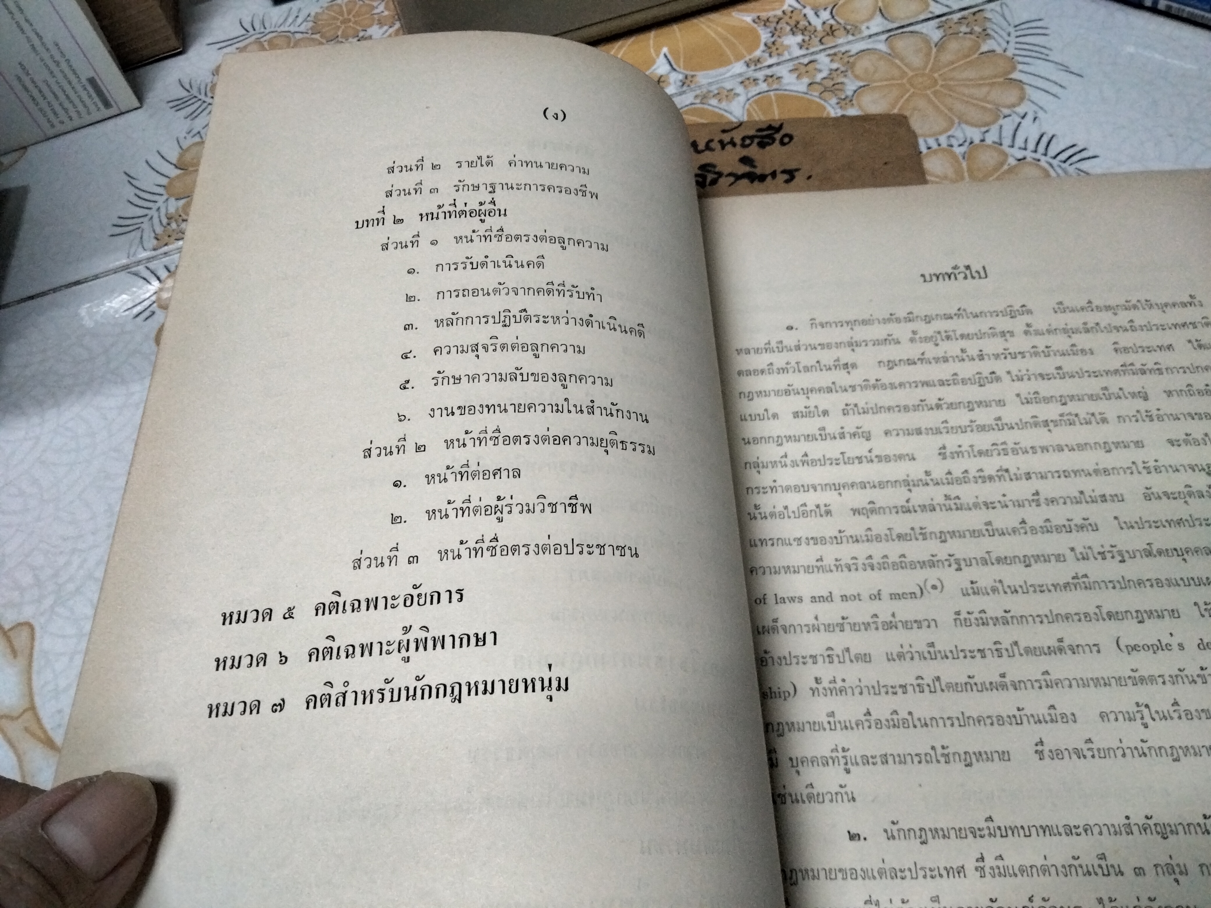 คำบรรยายหลักวิชาชีพกฎหมาย โดย ศาสตราจารย์ จิตติ ติงศภัทิย์ พิมพ์ปี พ.ศ 2519 **สินค้าหมด**