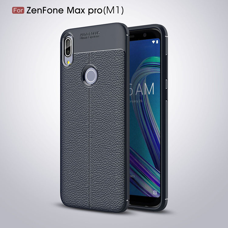Case Asus Zenfone Max Pro (M1) #เคสฝาหลัง TPU ผิวลิ้นจี่ช่วยป้องกันลายนิ้วมือและกันลื่นได้ดี