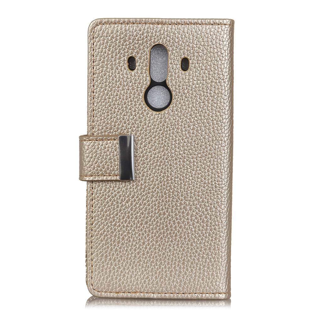 เคส Huawei Mate 10 Pro #เคสฝาพับสไตล์กระเป๋าสตางค์หนัง PU ผิวลิ้นจี่ ปิดแม่เหล็กสีสันสวยงาม