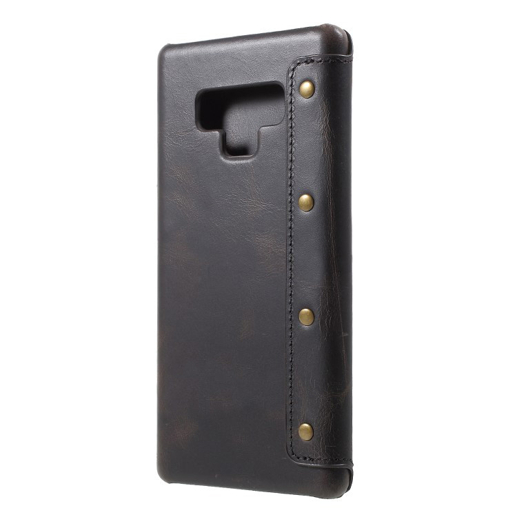 เคส Samsung Galaxy Note 9 #เคสฝาพับแบบกระเป๋าสตางค์หนังแท้ Vintage Genuine Leather Wallet
