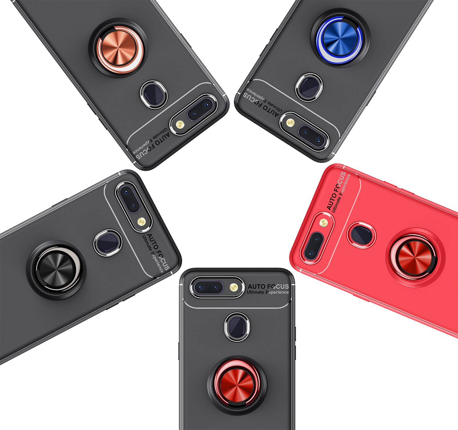 Case Xiaomi Mi 8 Lite TPU #เคสฝาหลังมีแหวนสวมนิ้ว Finger Ring Kickstand (Built-in แผ่นโลหะ)