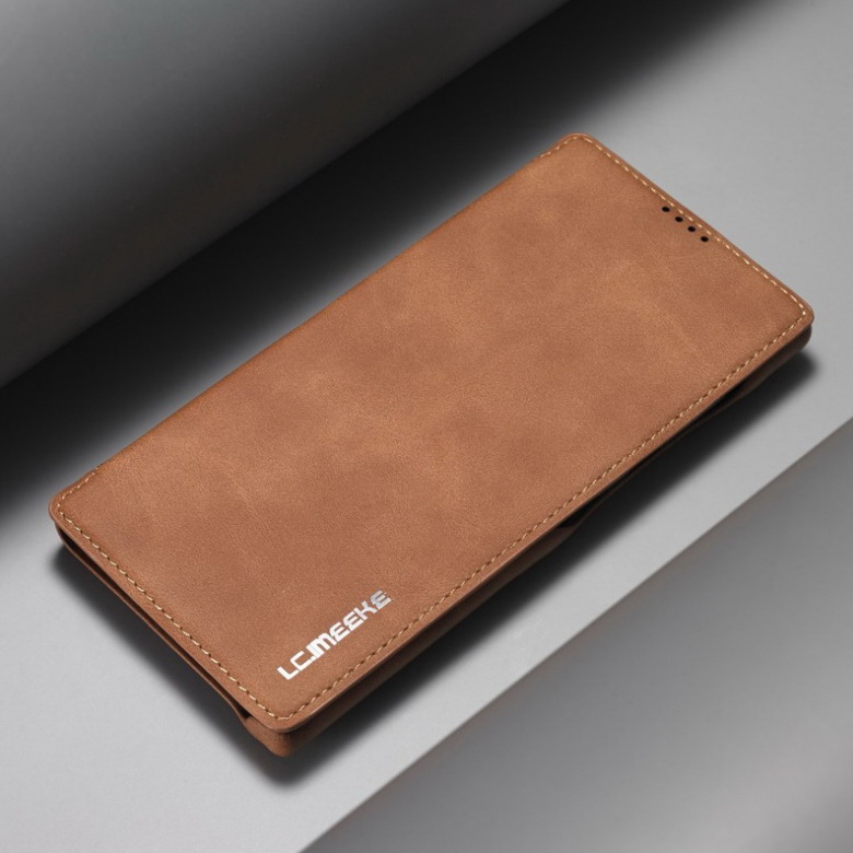 Case Samsung Galaxy Note 20 Ultra / Note 20 Ultra 5G #เคสฝาพับหนัง PU มีช่องใส่บัตร LC.IMEEKE Retro Style Leather Card Holder