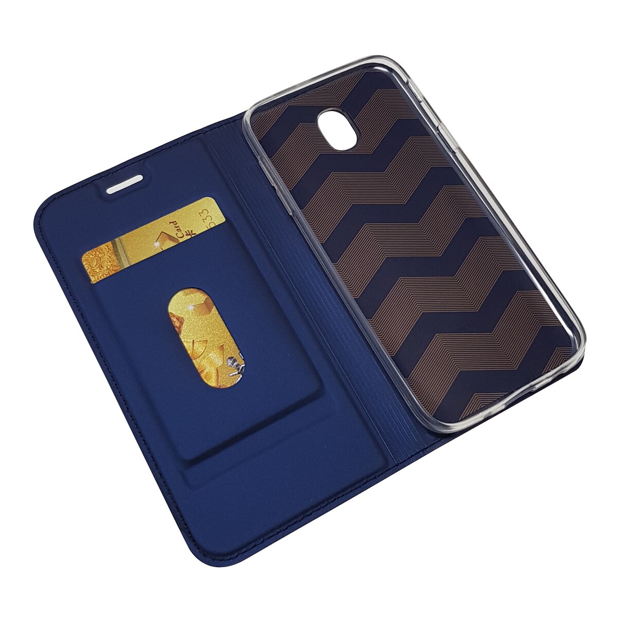 Case Samsung Galaxy J5 Pro #เคสฝาพับหนัง PU Magnetic Adsorption Stand Leather Card Holder