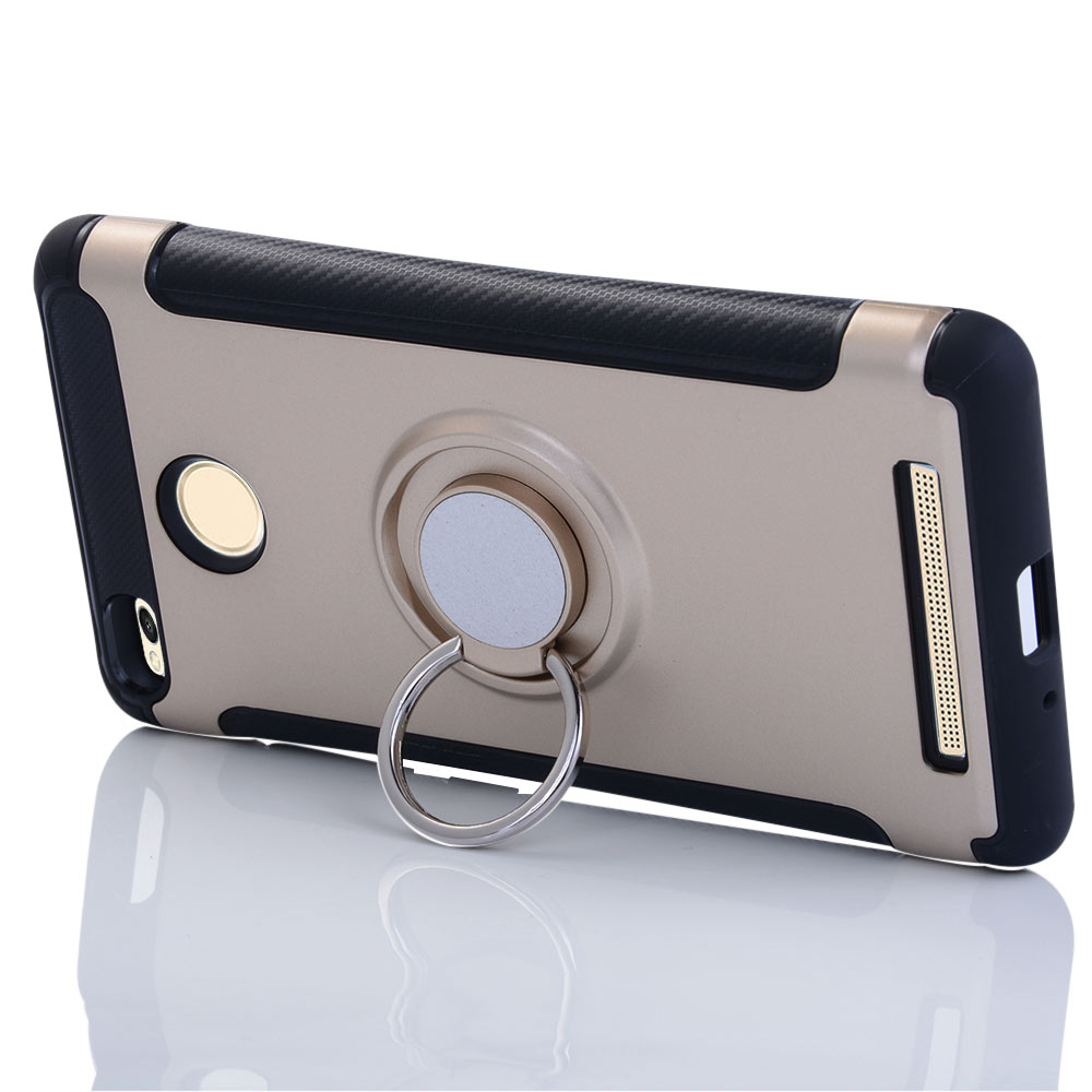 เคส Xiaomi Redmi 3s แหวนแม่เหล็ก Kickstand TPU PC Back Shell สวยงามทันสมัย