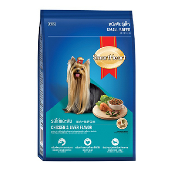 SmartHeart สมาร์ทฮาร์ท อาหารเม็ดสุนัขพันธ์เล็ก รสไก่และตับ 1kg