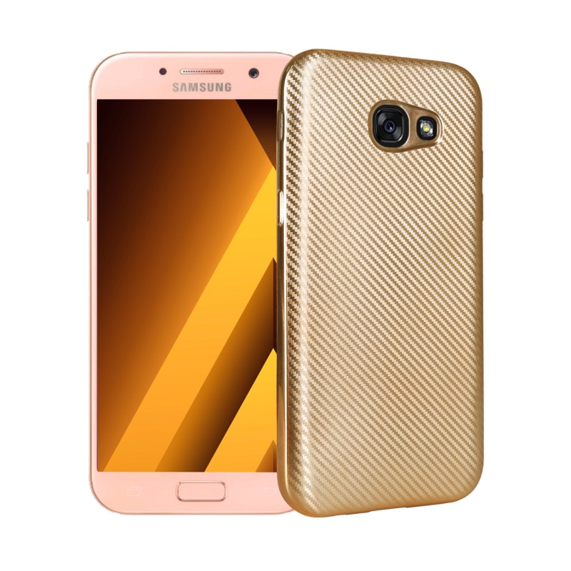 Case Samsung Galaxy A7 2017 #เคสคาร์บอนไฟเบอร์ลายเคฟล่า TPU สีสันสวยงามโดดเด่น
