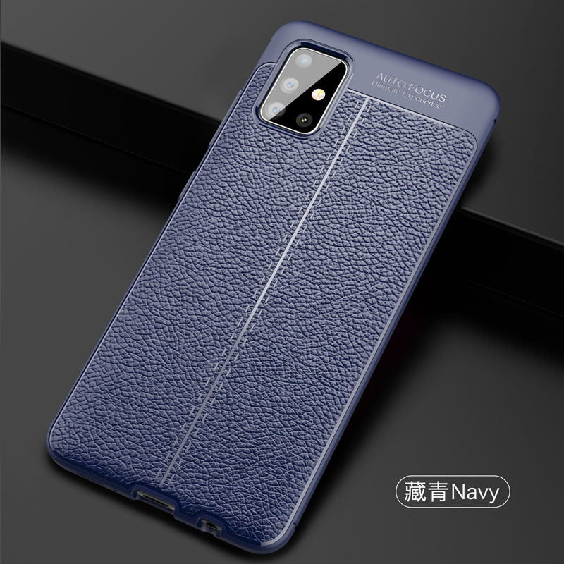 Case Samsung Galaxy A51 #เคสฝาหลัง TPU ผิวลิ้นจี่ช่วยป้องกันลายนิ้วมือและกันลื่นได้ดี