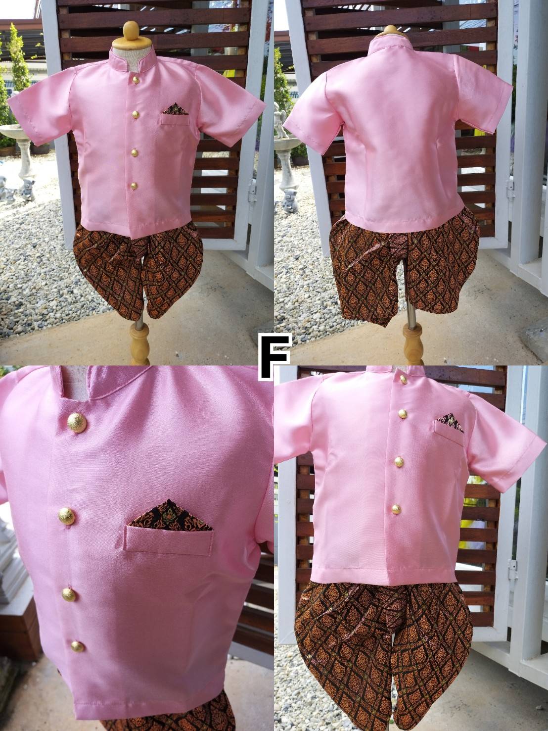 ชุดไทยเด็กชายหญิง เสื้อกับโจง