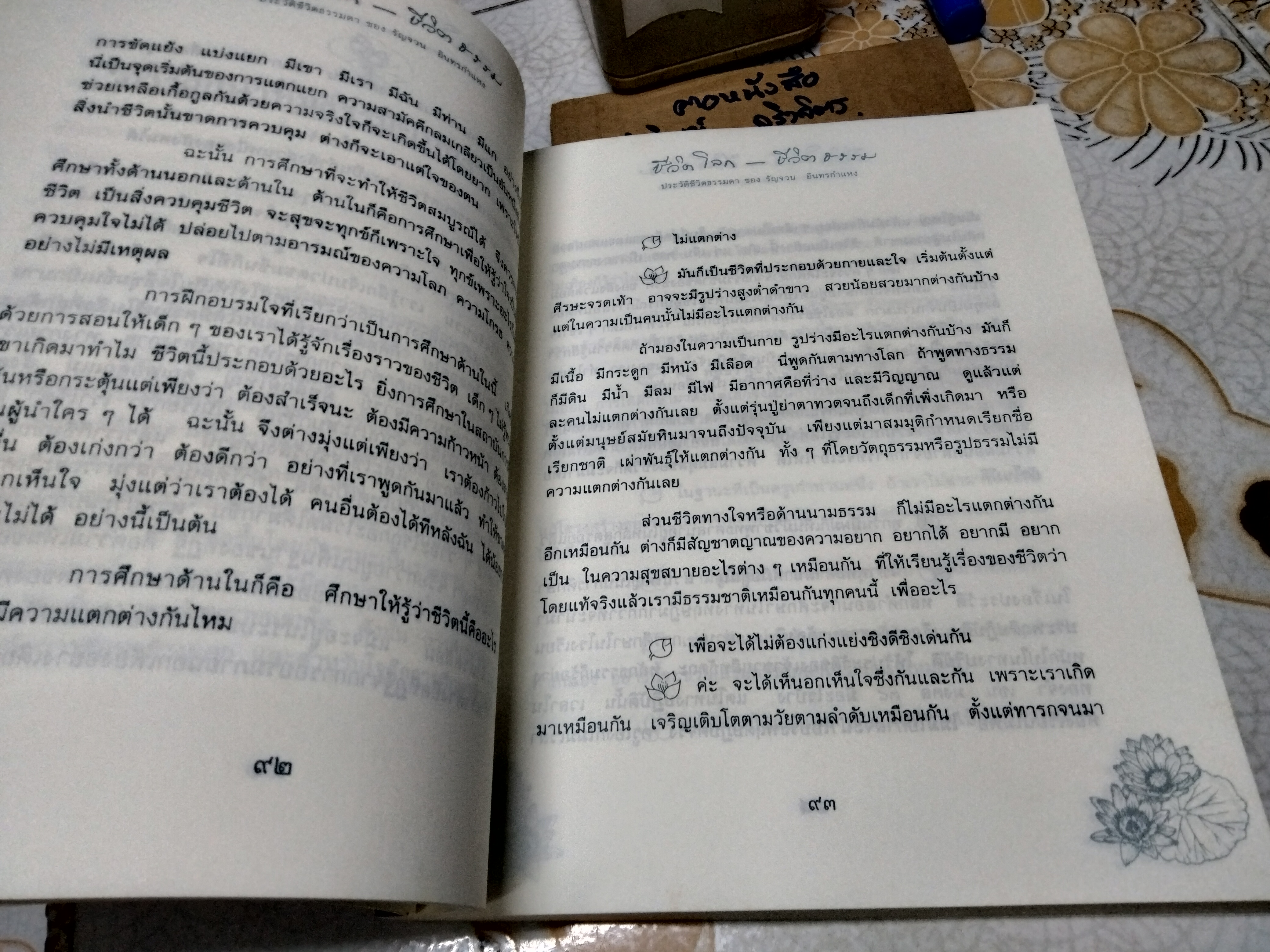 ชีวิตโลก-ชีวิตธรรม ประวัติชีวิตธรรมดา ของ รัญจวน อินทรกำแหง พิมพ์ครั้งที่ 1/พ.ศ.2547 จัดพิมพ์โดย กองทุนธรรมสวัสดี
