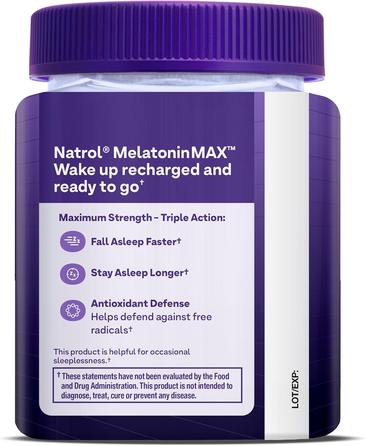 20% Sale!!! EXP.01/2026 Natrol® Melatonin Max Blueberry 10mg, 50 Gummies เมลาโทนิน รสบลูเบอร์รี่