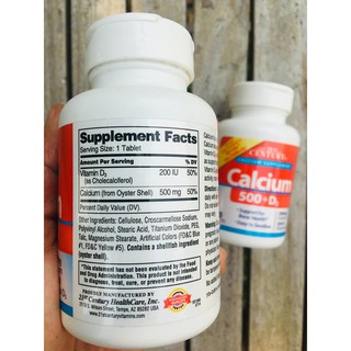 (Pre Order) 21st Century® Calcium 500 mg Plus Extra D3 แคลเซียม วิตามินดีสาม ดี3