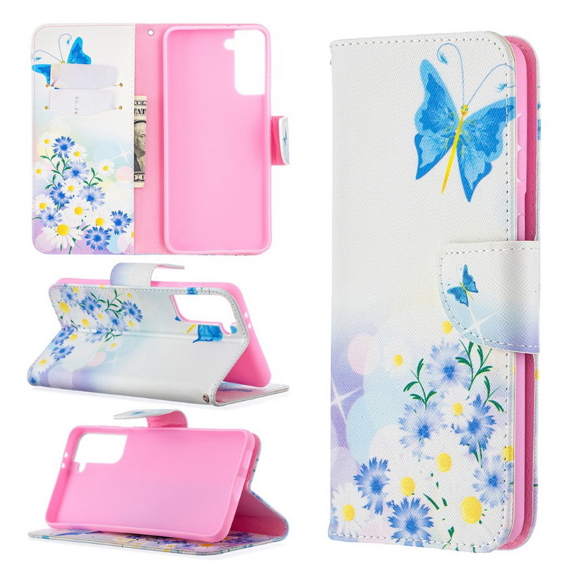 เคส Samsung Galaxy S21 #เคสฝาพับกระเป๋าสตางค์หนัง PU พิมพ์ลาย Pattern Printing PU Leather Wallet