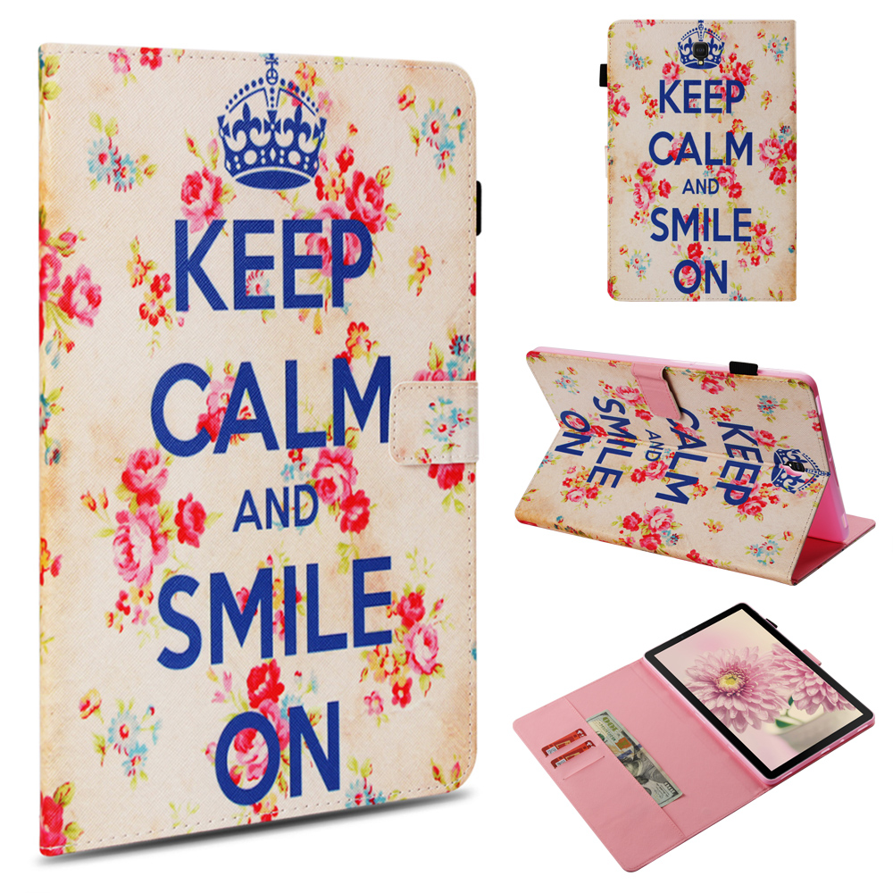 Case Samsung Galaxy Tab S4 10.5 T830 T835 #เคสฝาพับหนัง PU พิมพ์ลวดลาย Pattern Printing Wallet Stand Smart Awakening Leather
