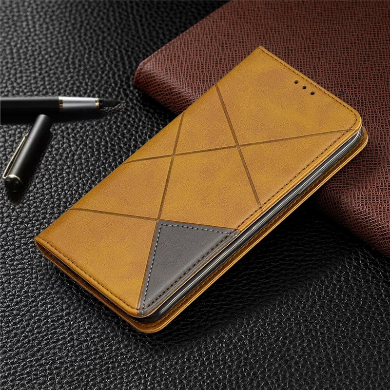 Case Samsung Galaxy A53 5G #เคสฝาพับหนัง PU มีช่องเสียบ ID บัตรอื่นๆในตัว Geometric Pattern Leather Card Holder Protective