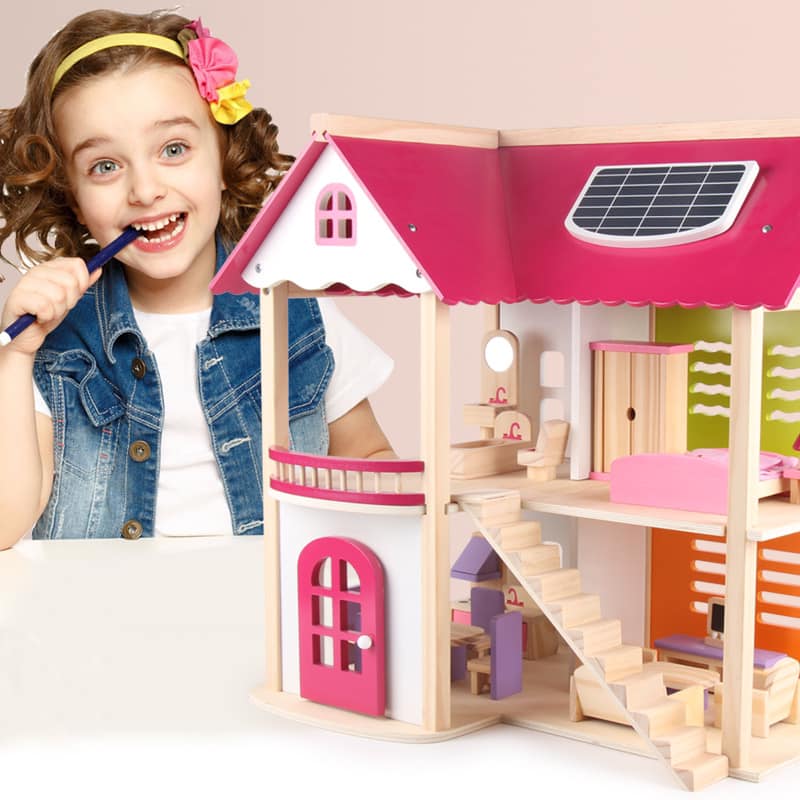 บ้านตุ๊กตาไม้ พร้อมเฟอร์นิเจอร์