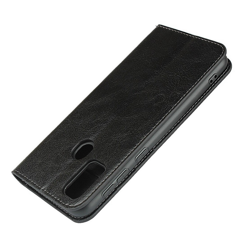 Case Samsung Galaxy M21 #เคสฝาพับหนังแท้แบบกระเป๋าสตางค์คุณภาพดี Crazy Horse Genuine Leather Cover