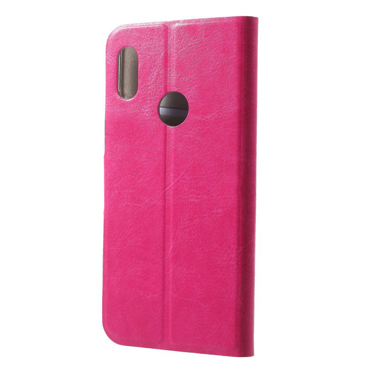 เคส Xiaomi Redmi Note 6 Pro #เคสฝาพับหนัง PU ผิวหนังม้าปกเสริมแผ่นเหล็กมีช่องใส่บัตรคุณภาพดี